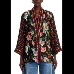 NWT Johnny Was Merhawi Silk Reversible Kimono Attar Size Small